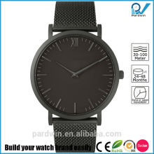 Minimal luxury design watch 316L stainless steel case mesh stainless steel strap with clasp fastening larsson&jennings