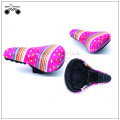 Custom pink kids bike soft thicken saddle