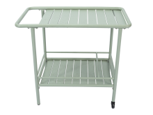 2-Tier Metal Serving Rolling Cart with Handle