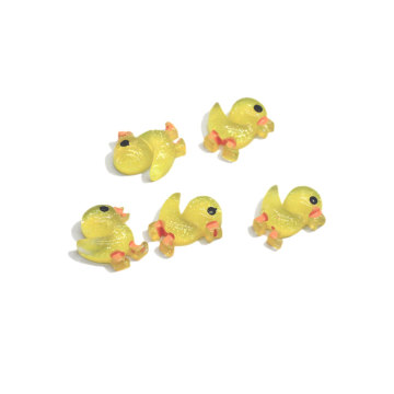 Resin Yellow Duck Decoration Crafts Flatback Cabochon Scrapbooking Fit Hair Clips Embellishments Beads Diy