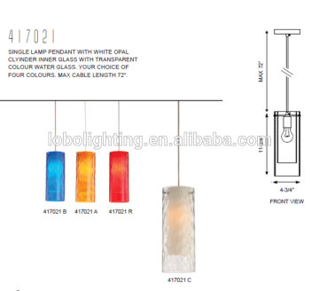 modern water glass lamp/glass pendant light/hand blown glass chandelier/cylinder glass pendant light