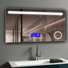 Touch Screen Touch Switch Smart Waterproof Mirror with Radio and Light