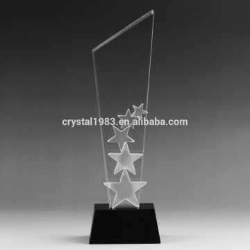 Crysta plaques with black crystal base business crystal award plaques