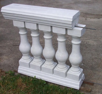 Marble railing baluster