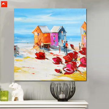 Seaside Canvas Abstract Handmade Oil Painting