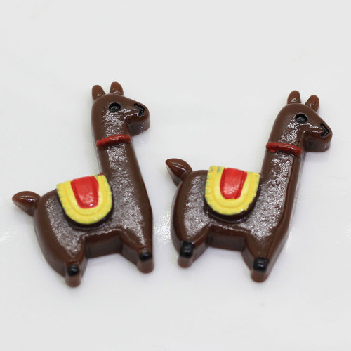 Dibujos animados Kawaii Mini Alpaca en forma de bricolaje adornos de concha de teléfono abalorios encantos niños juguete hecho a mano decoración