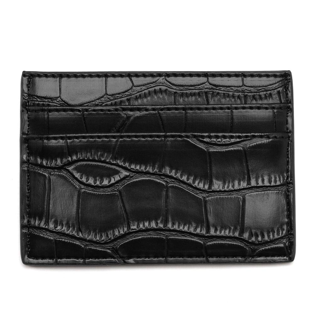 Ysure New Arrivals Black Glossy Crocodile Card Porta