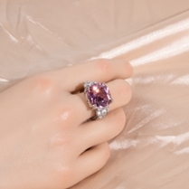 GEDISHA Square Cut Color Gemstone Ring for Women Banquet Jewelry