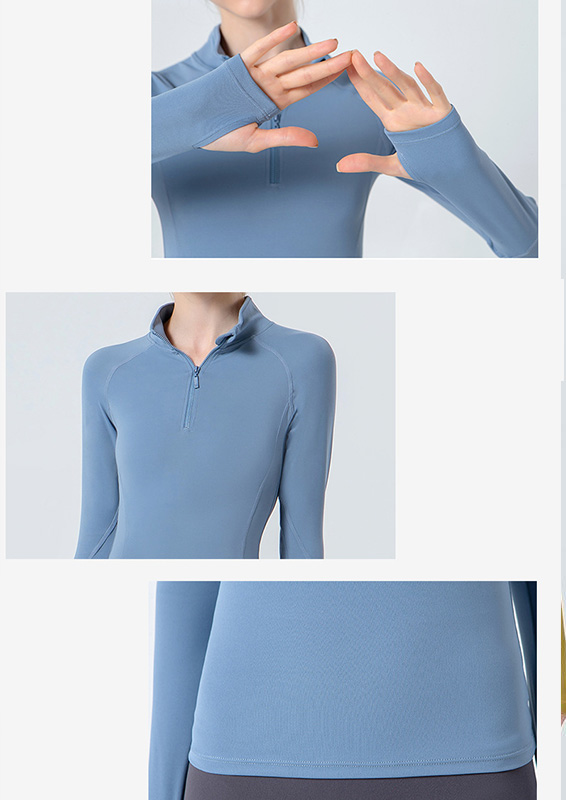 Detail zipper equestrian base layer women