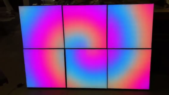 Värvi muutmine RGB LED -piksli paneeli tuli