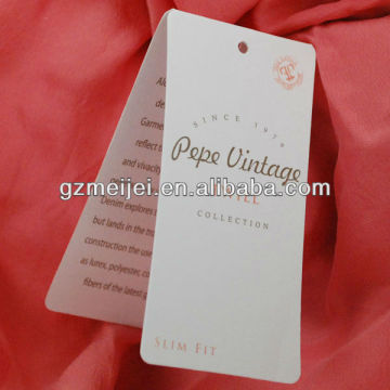 high quality ivory board hang tag