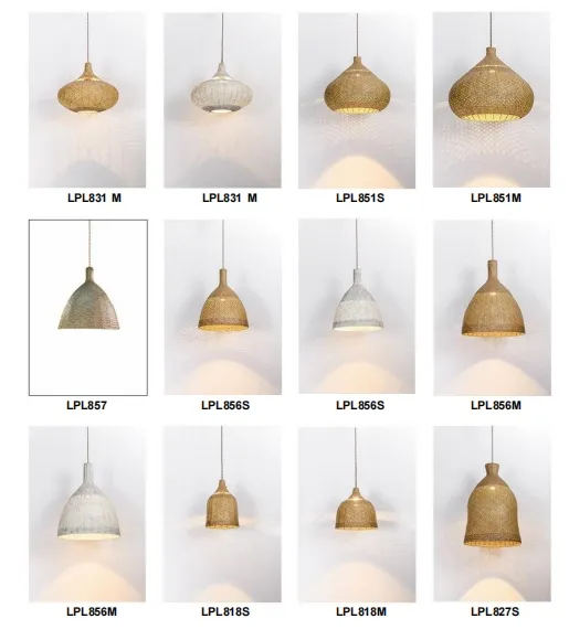 Large Rattan Bamboo Pendant Chandelier with Decorative Wicker Shade Lamp