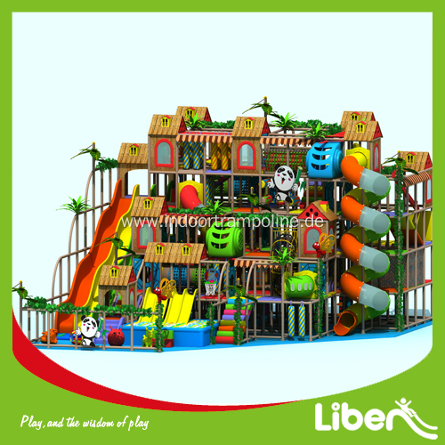 Indoor amusement playground equipment structure