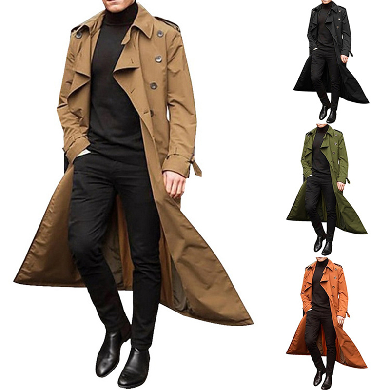 Plus Size Blank Men S Trench Coat