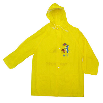 Yellow Children's Pvc Raincoat