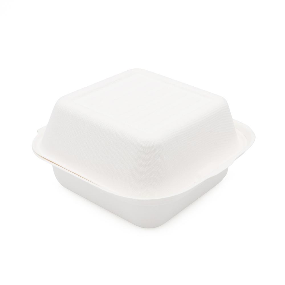 에코 친화적 인 일회용 음식 용기 도시락 벤토 박스 6 인치 버거 박스