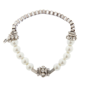 Handmade bracelet made of beads solid silver bracelets