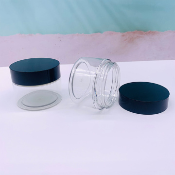 Okrągłe kosmetyczne plastikowe słoik z pielęgnacją skóry