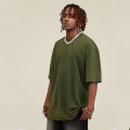 Hip Hop Custom sobre o tamanho solidheavyweight algodão Summershort T-shirt Trendência de verão masculino