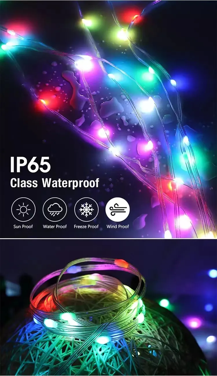 Smart RGB LED String Lights for Indoor and Outdoor Decor
