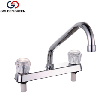 Two handles 8" ABS plastic kitchen faucet mixer
