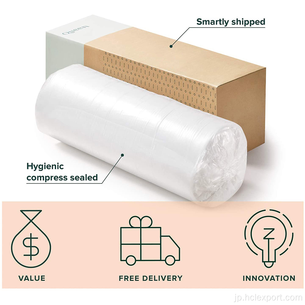クイーンマットレス竹カバーツインシングルキングフルサイズジェルメモリリボンドフォームマットレス