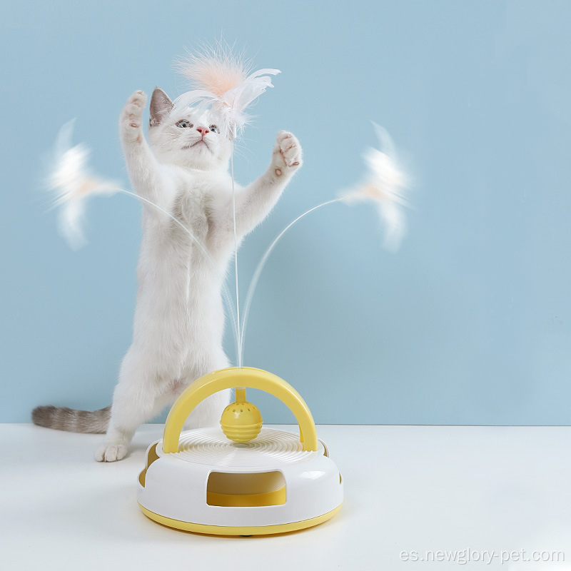 Juguete de plumas de tenis de mesa teaser de gato