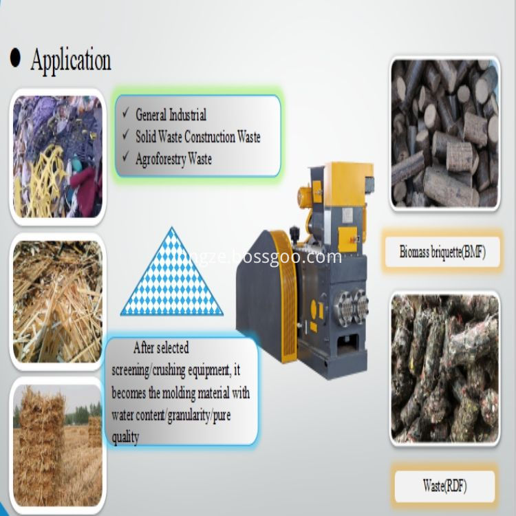Rice Husk Biomass Sawdust Press Briquette Making Machine Plant