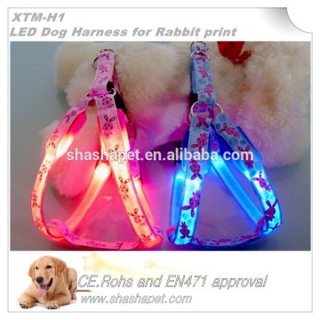 Rabbit print dog harness soft,weighted dog harness,high-end dog harness