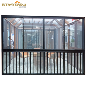 Double Glass Security Sliding Window with Aluminum Frame and Security Bars