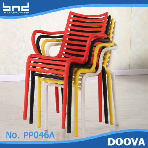 Plastic armchair outdoor garden chair plastic stackable chair