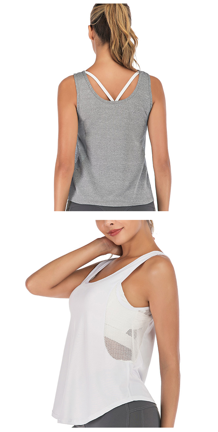 New Style Women Yoga Tank Tops Mesh Gym T shirt Sports Sexy Womens Activewear