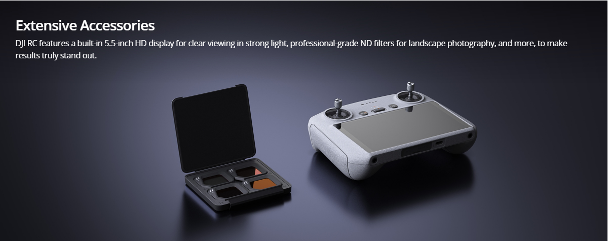 In stock DJI Mavic 3 Classic drone with DJI RC-N1 or DJI RC remote for option with Night Mode for Video Recording