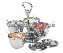 Kinox 18-10 stainless steel Luxe 4-bowl condiment server