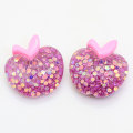 Hars Glitter Fruit Cabochon Kids Toy Decor Items 100 stks 18*20mm Leuke Miniatuur Craft Handgemaakte Craft Ornamenten