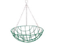 Black Traditiona Hanging Basket with Coco Line