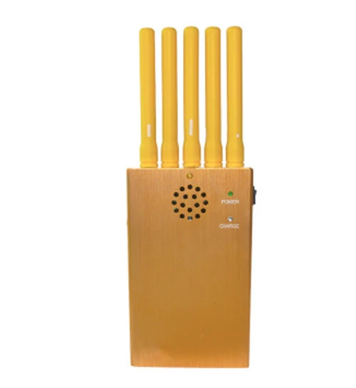 Portable Golden 3G Cellular Phone Signal Jammer WiFi GPS Jammer