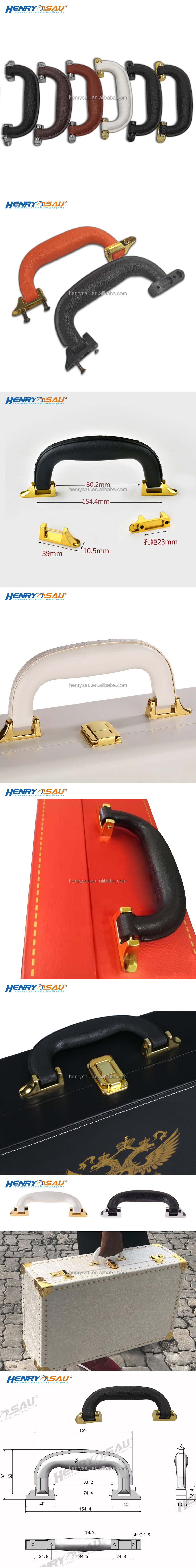 ONE STOP luggage parts top carry pull handle replacement suitcase plastic handle accessories black color grip with silver seats