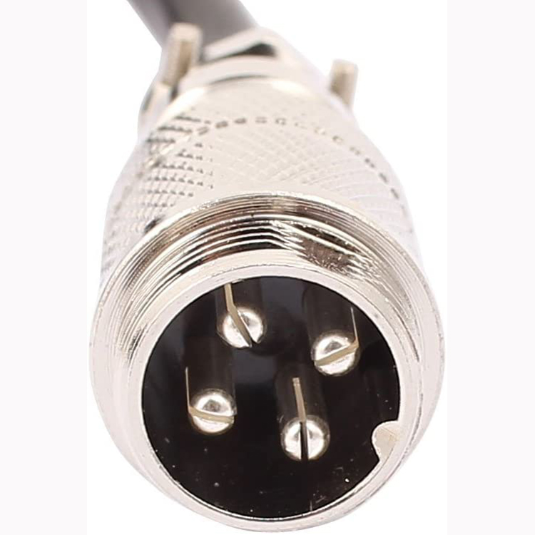 Custom  Waterproof GX12 male socket wire harness circular connector 4pin aviation cable For Car Reversing camera system