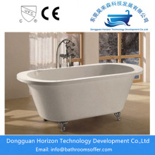 White clawfoot bathtub standing tubs