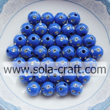 Assorted Plastic Disco Dot Beads For Jewelry Blue Color 5MM