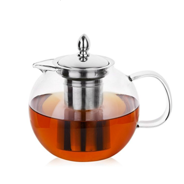 custom heat resistant borosilicate glass luxury large tea set teapot