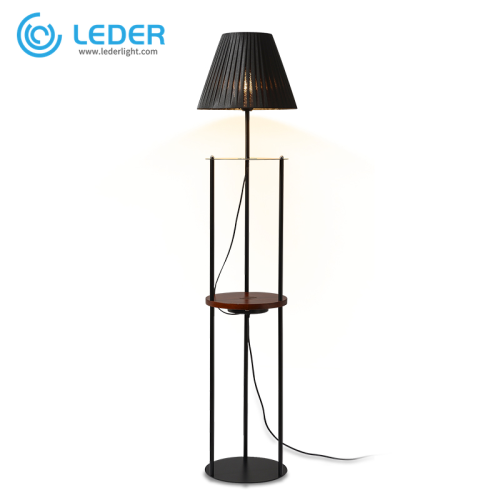 LEDER Black Tall Corner Floor Lamps