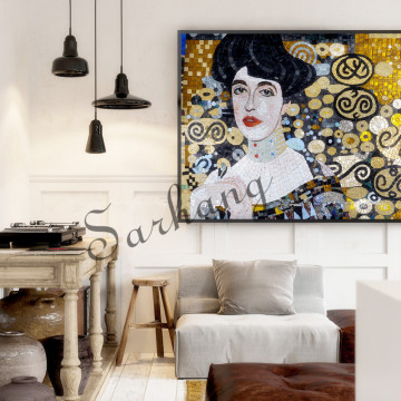 Lady Adele Custom made glass mosaic tile wall mural