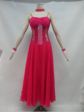 Red ballroom dance dresses