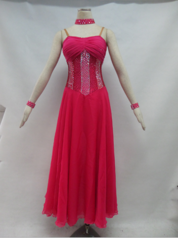 Red ballroom dance dresses