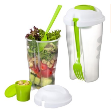 PP Plastic Salad Cup with Fork and Sauce Cup - YC982