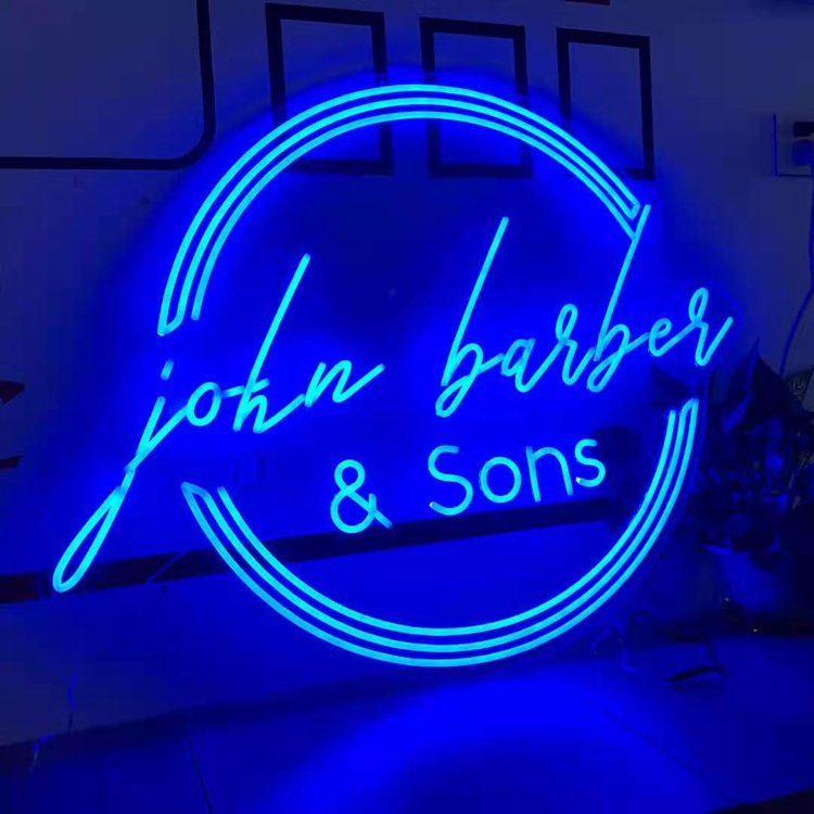 Drop Shipping Customized Acrylic Neon Led Light Sign Electronic Advertising Sign for Barber Shop Decoration