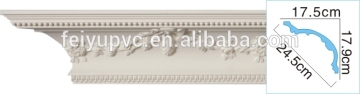 polyurethane cornice for interior decoration