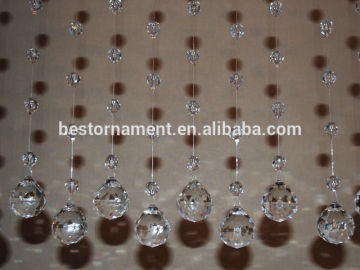 Clear Diamond Crystal Bead Window Curtains